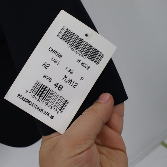 Cartier Sport Coat Mens 38R Wool Single Breasted Two Button Blazer Navy Blue - Picture 3 of 11